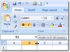 change column width