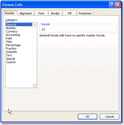 format cells