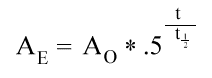 Half life equation
