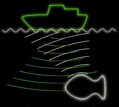 Ultrasonic waves used for sonar