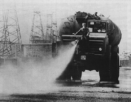 [Cleaning the streets with a special chemical]