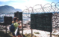 The fence protecting the penguins