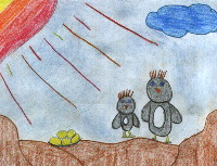 Drawing of penguins' eggs